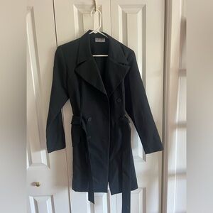 Black Button Up Coat